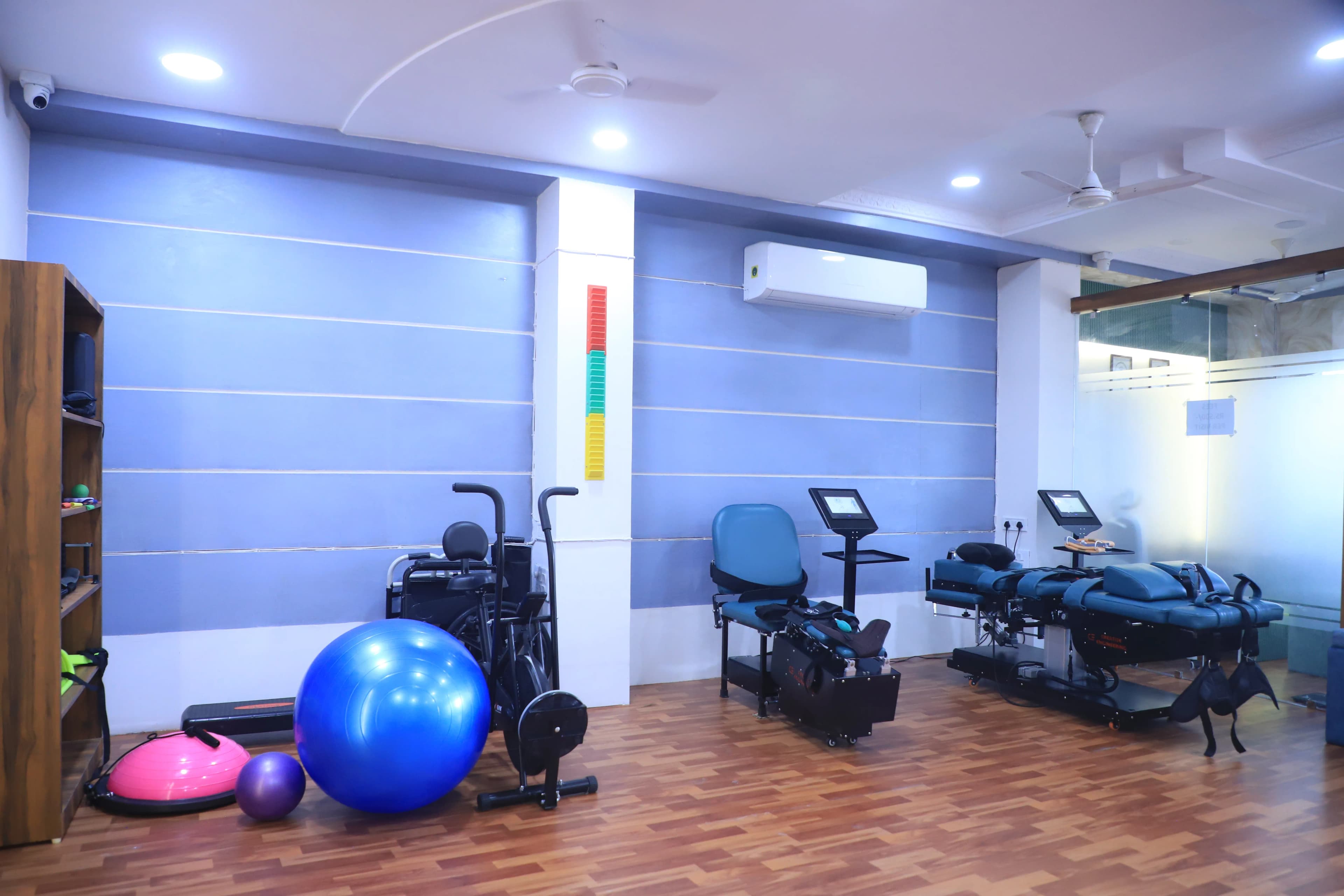 Treatment area inside Dr. Preeti's Physio Care clinic, Indore